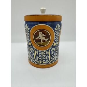 Vintage Elizabeth Shaw LTD Revival Italian Majolica Tin - Cherub/Angel Vintage
